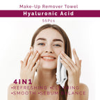 ZIPY Makeup Cleansing Moist Wipes - Facial Wipes - Hyaluronic Acid Formula - 330 pieces (19 x 16 cm)