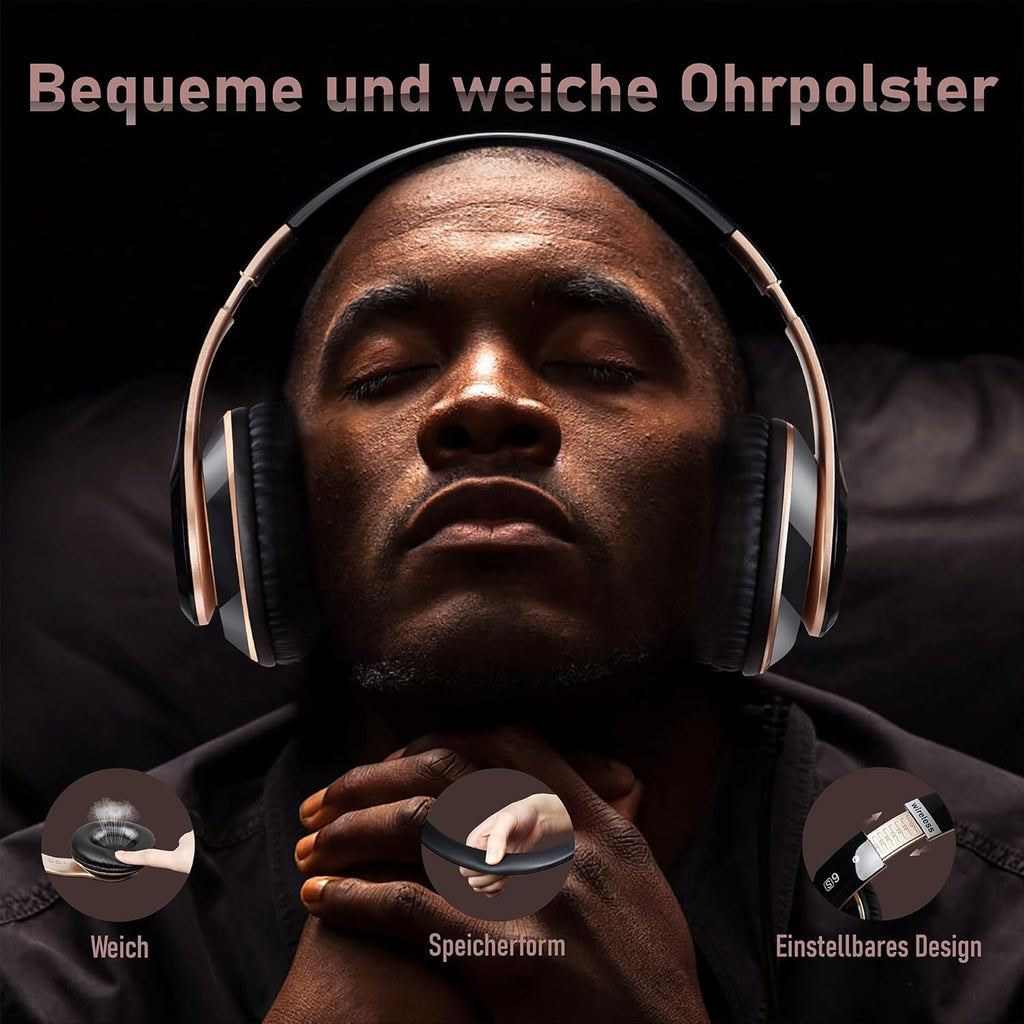 Wireless Headphones with 6 EQ Modes, Bluetooth Headphones, 65 Hours