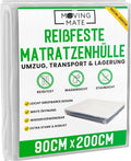 Matratzenschoner 90 x 200 cm, für Umzug und Lagerung, Schutzhülle für 90 x 200 cm Matratzen, zur Aufbewahrung, Matratzenhülle, robust, wiederverwendbar, reißfester Matratzenbeutel