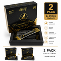 Honey VIP Macun - 2 Pack | Premium Ginseng & Maca Honey Paste for Men | Natural Energy, Vitality & Stamina | 24 Sticks x 15g