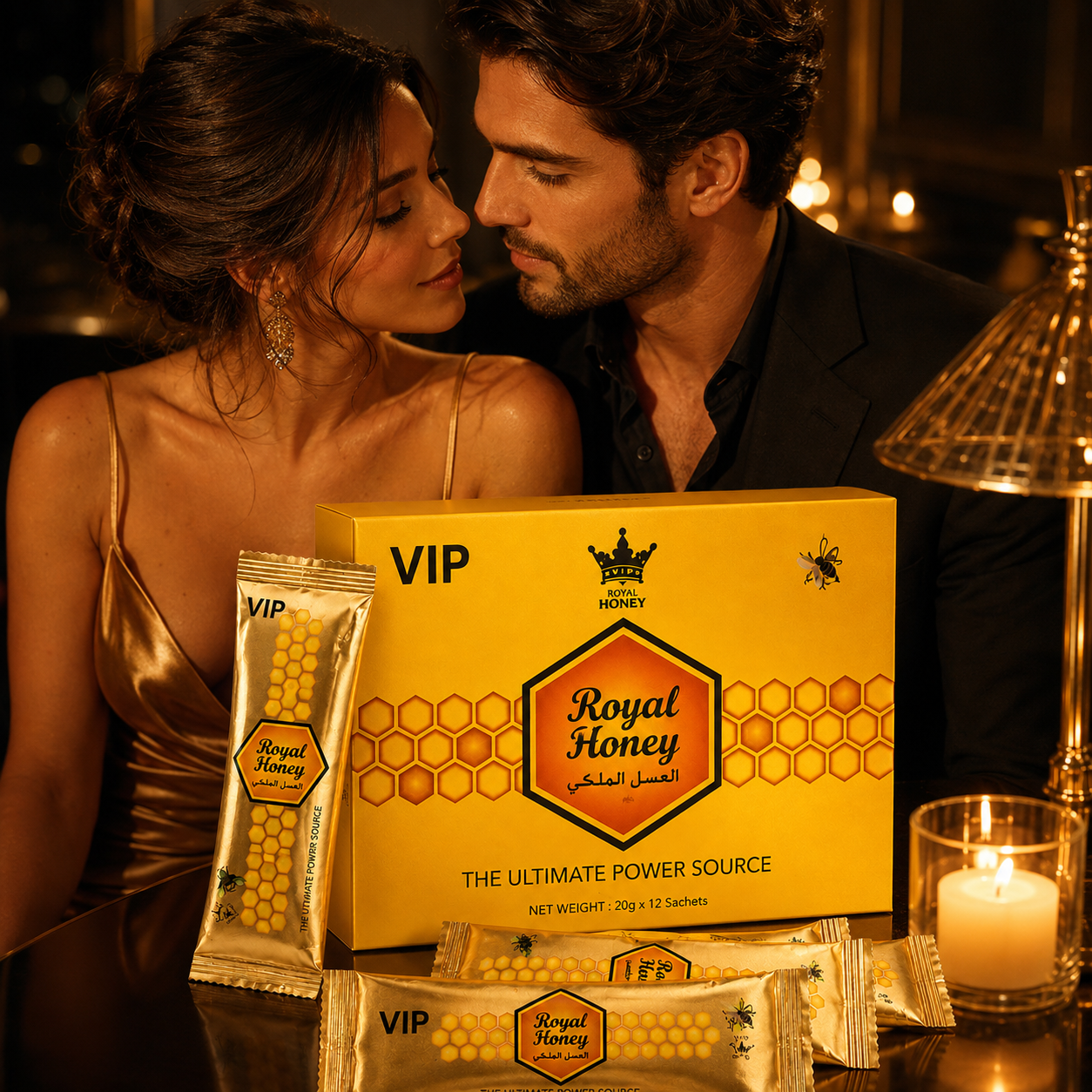 Royal Honey VIP Macun - Herbal Paste 2-Pack (24 Sachets x 20g) | Honey-Based Energy & Performance Support