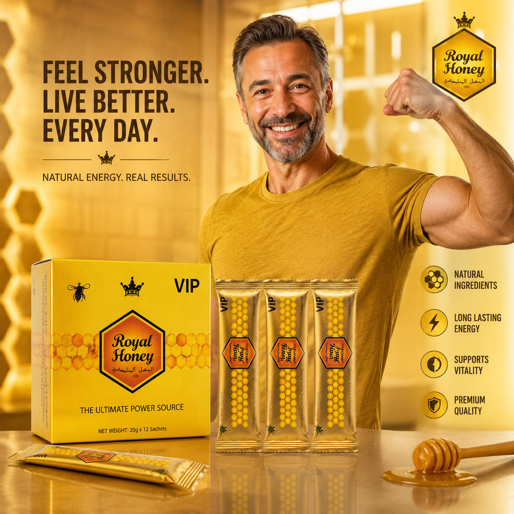 Royal Honey VIP Macun - Herbal Paste 2-Pack (24 Sachets x 20g) | Honey-Based Energy & Performance Support