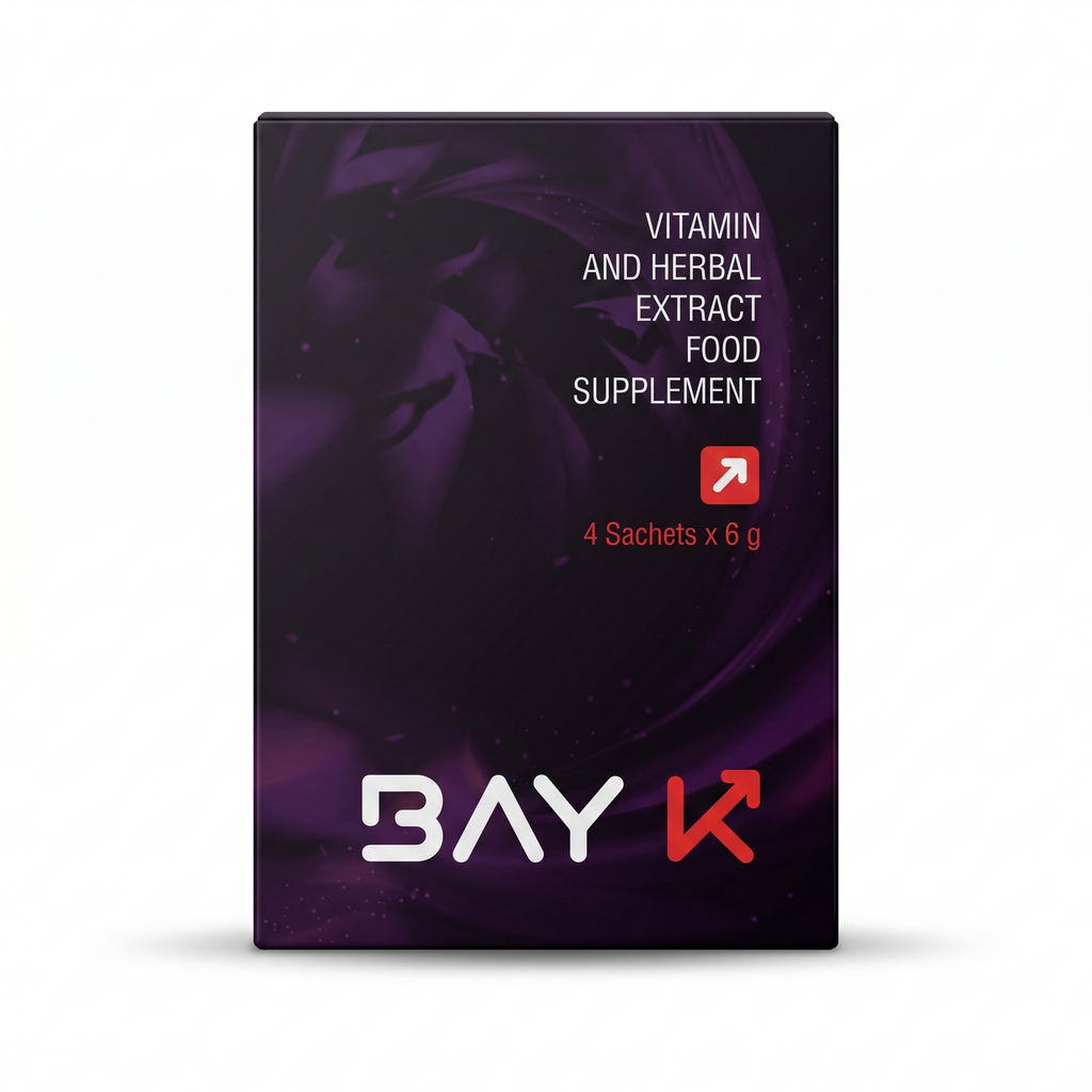 BAYK Premium Herbal Energy Booster – 2 Pack Set with Ginseng, Epimedium & Ginkgo | 8 Sachets x 6 gr