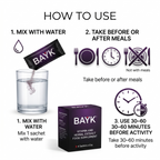 BAYK Premium Herbal Energy Booster – 2 Pack Set with Ginseng, Epimedium & Ginkgo | 8 Sachets x 6 gr