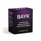 BAYK Premium Herbal Energy Booster – 2 Pack Set with Ginseng, Epimedium & Ginkgo | 8 Sachets x 6 gr