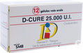 D-Cure 25,000 IU Vitamin D Capsules 12 Pieces